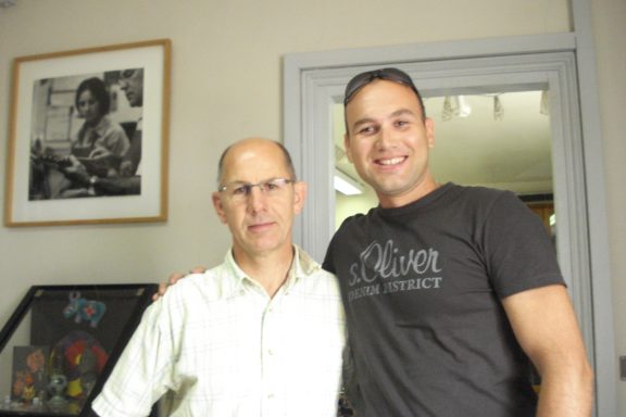 Ich mit Thierry Morel (Buffet Crampon Reparaturmeister)